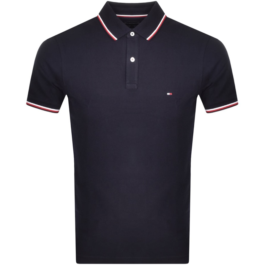 Alternative Image for ProductTommy Hilfiger Tipped Slim Fit Polo T Shirt Navy1